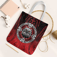 Aotearoa Bulldog Tote Bag New Zealand Kowhaiwhai Tribal LT9 White Strap One Size Red - Polynesian Pride