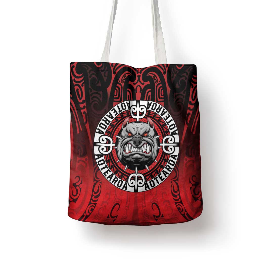 Aotearoa Bulldog Tote Bag New Zealand Kowhaiwhai Tribal LT9 - Polynesian Pride