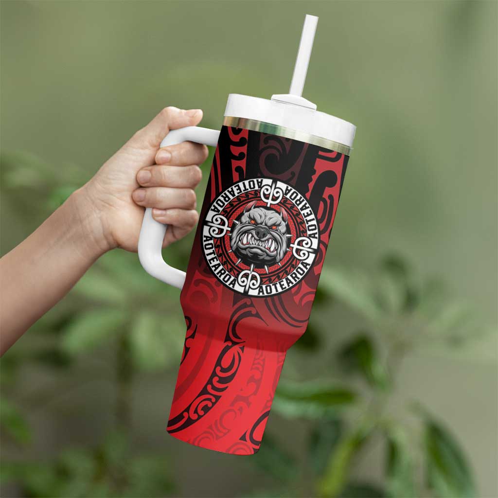 Aotearoa Bulldog Tumbler With Handle New Zealand Kowhaiwhai Tribal LT9 - Polynesian Pride