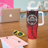 Aotearoa Bulldog Tumbler With Handle New Zealand Kowhaiwhai Tribal LT9 - Polynesian Pride