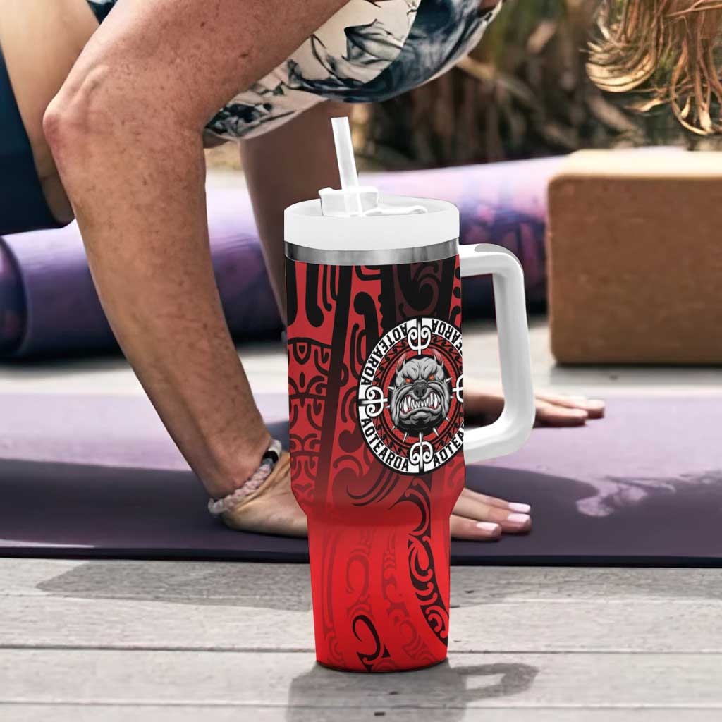 Aotearoa Bulldog Tumbler With Handle New Zealand Kowhaiwhai Tribal LT9 - Polynesian Pride