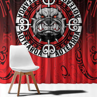 Aotearoa Bulldog Window Curtain New Zealand Kowhaiwhai Tribal LT9 - Polynesian Pride