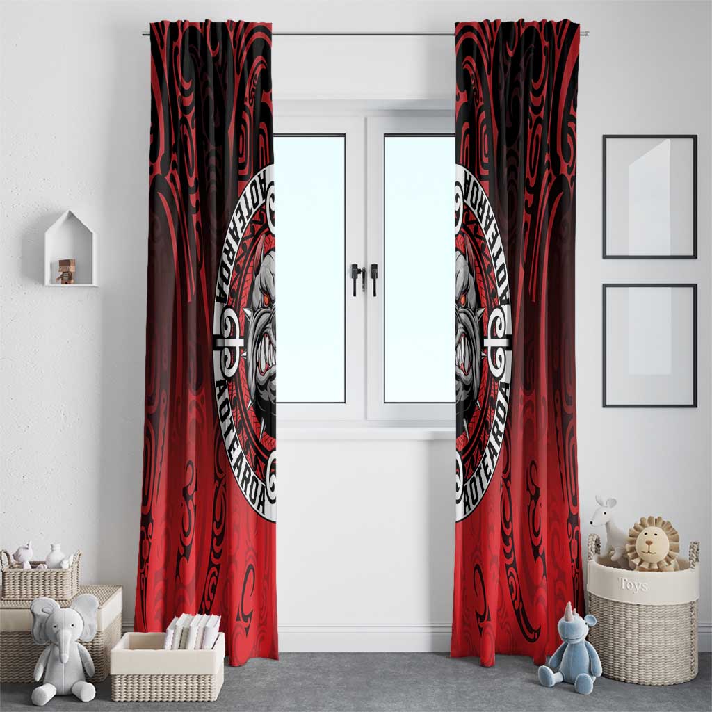 Aotearoa Bulldog Window Curtain New Zealand Kowhaiwhai Tribal LT9 - Polynesian Pride