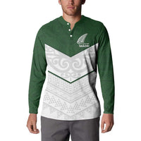 Custom New Zealand Maori Niho Taniwha Button Sweatshirt