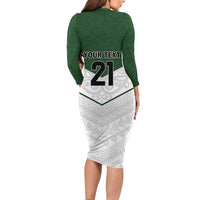 Custom New Zealand Maori Niho Taniwha Family Matching Long Sleeve Bodycon Dress and Hawaiian Shirt