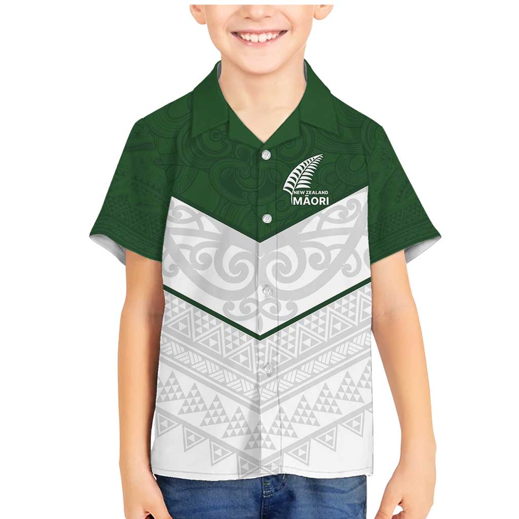 Custom New Zealand Maori Niho Taniwha Family Matching Mermaid Dress and Hawaiian Shirt LT9 Son's Shirt Green - Polynesian Pride