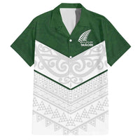 Custom New Zealand Maori Niho Taniwha Family Matching Off Shoulder Maxi Dress and Hawaiian Shirt LT9 Dad's Shirt - Short Sleeve Green - Polynesian Pride
