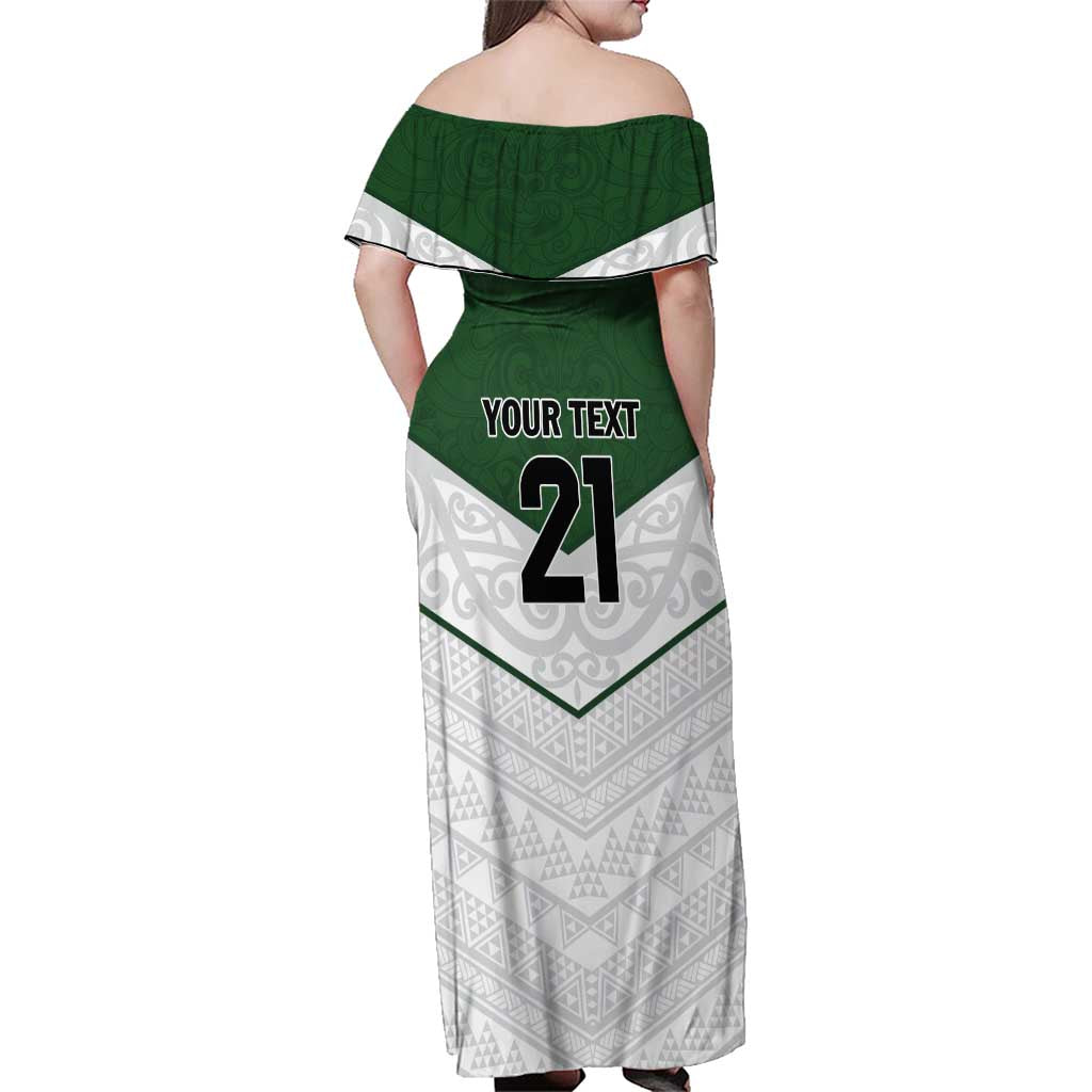 Custom New Zealand Maori Niho Taniwha Family Matching Off Shoulder Maxi Dress and Hawaiian Shirt LT9 - Polynesian Pride