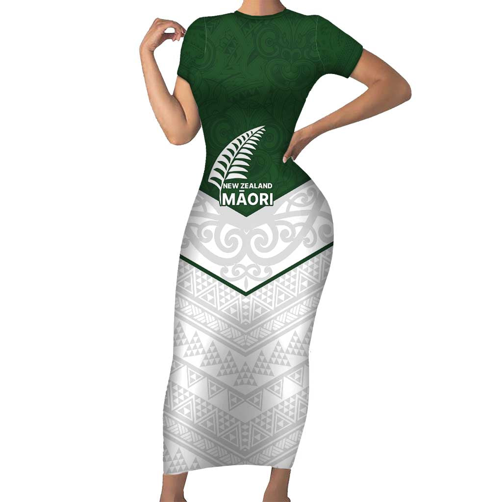 Custom New Zealand Maori Niho Taniwha Family Matching Short Sleeve Bodycon Dress and Hawaiian Shirt
