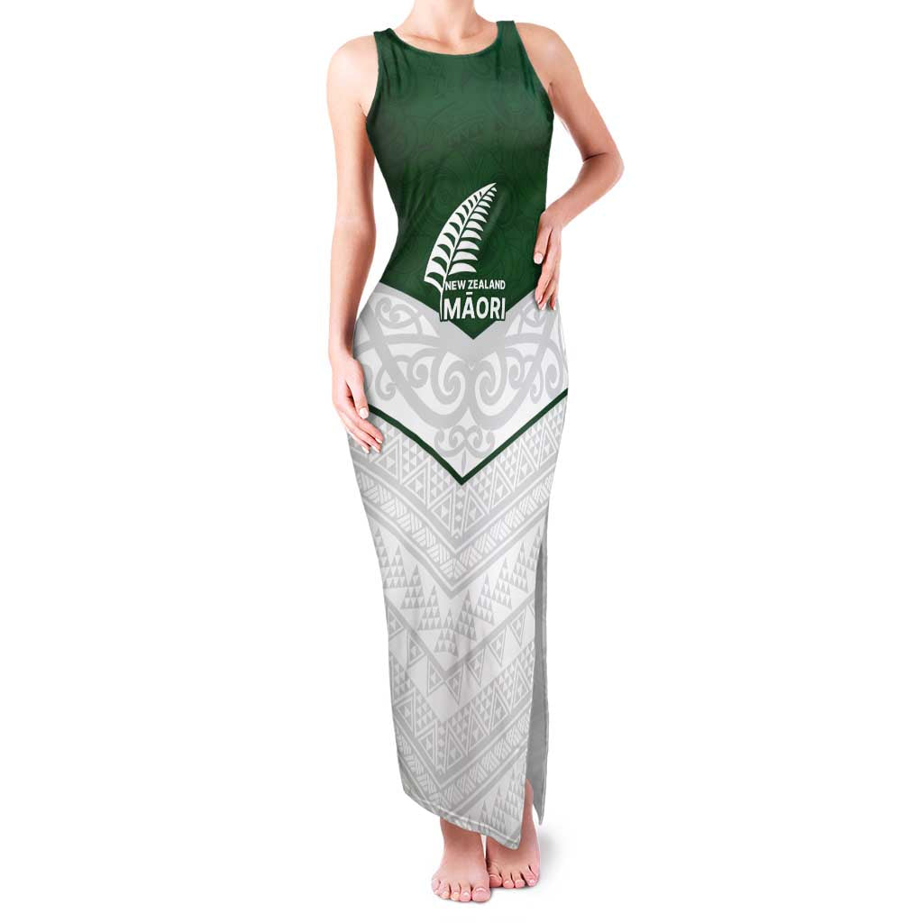 Custom New Zealand Maori Niho Taniwha Family Matching Tank Maxi Dress and Hawaiian Shirt