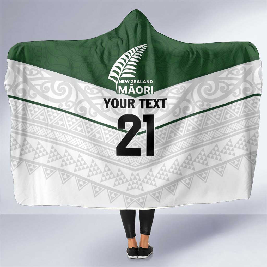 Custom New Zealand Maori Niho Taniwha Hooded Blanket