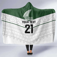 Custom New Zealand Maori Niho Taniwha Hooded Blanket