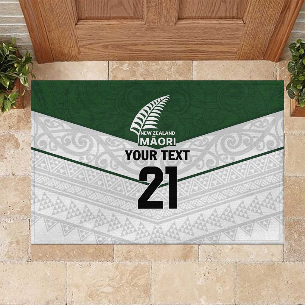 Custom New Zealand Maori Niho Taniwha Rubber Doormat