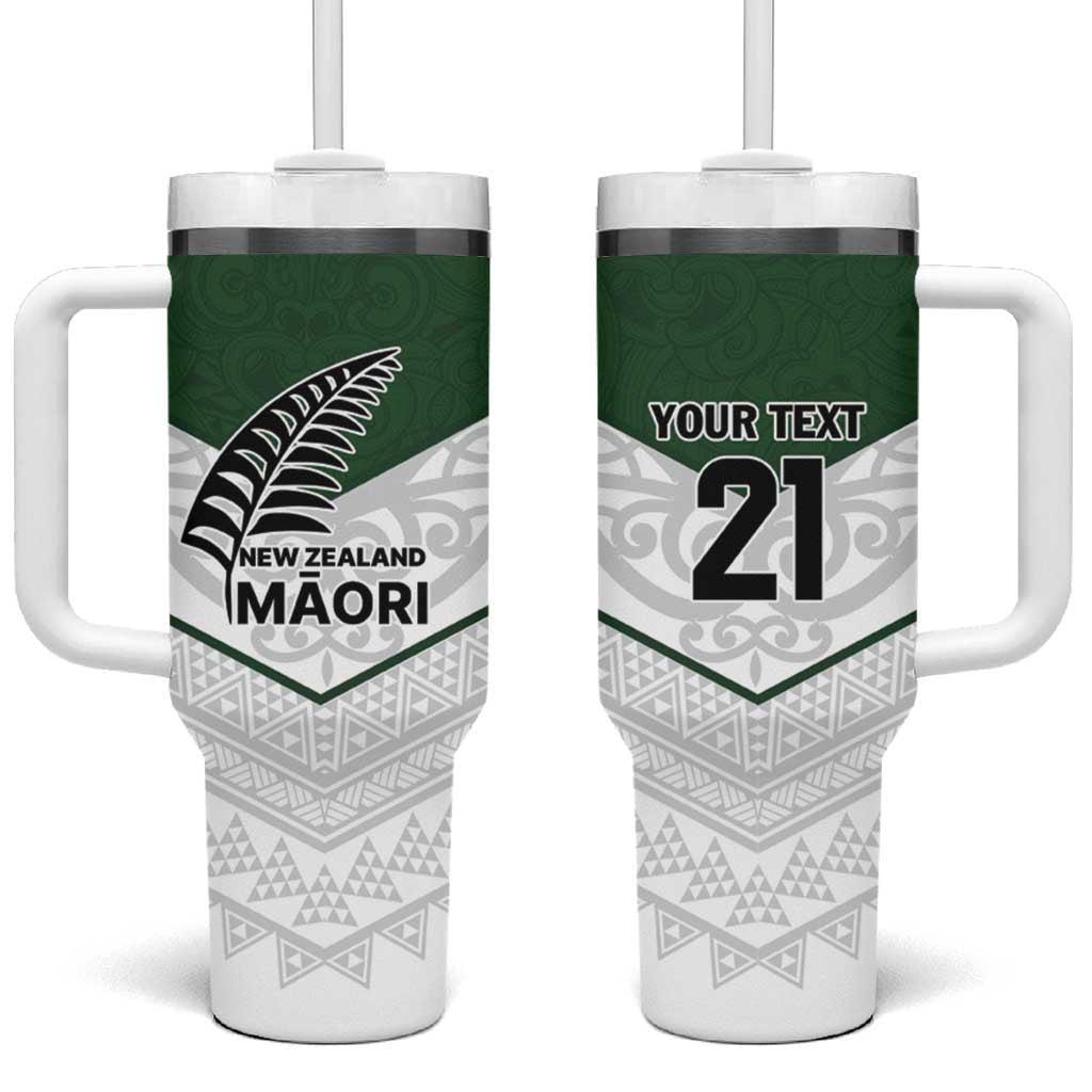 Custom New Zealand Maori Niho Taniwha Tumbler With Handle