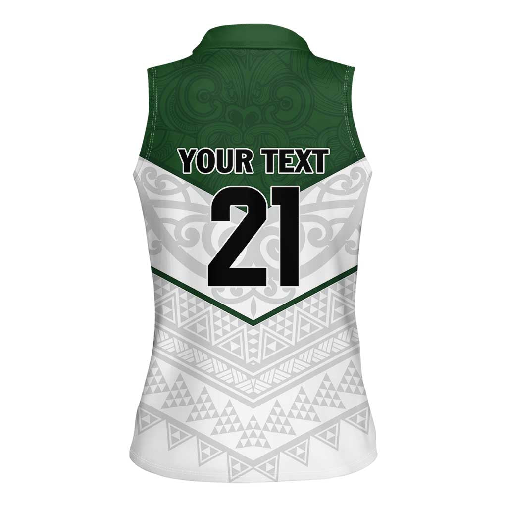 Custom New Zealand Maori Niho Taniwha Women Sleeveless Polo Shirt LT9 - Polynesian Pride
