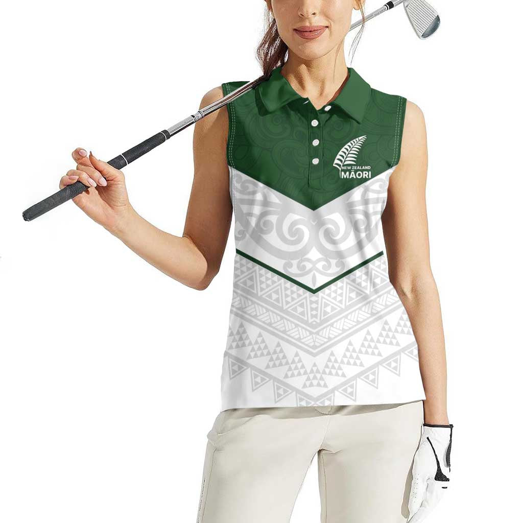 Custom New Zealand Maori Niho Taniwha Women Sleeveless Polo Shirt LT9 - Polynesian Pride