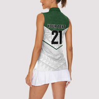 Custom New Zealand Maori Niho Taniwha Women Sleeveless Polo Shirt LT9 - Polynesian Pride