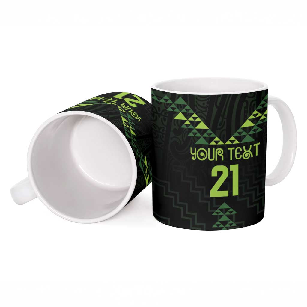 Custom New Zealand Maori Koru Koiri Motif Ceramic Mug - Polynesian Pride