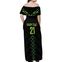 Custom New Zealand Maori Koru Koiri Motif Family Matching Off Shoulder Maxi Dress and Hawaiian Shirt LT9 - Polynesian Pride