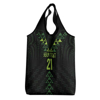 Custom New Zealand Maori Koru Koiri Motif Grocery Bag