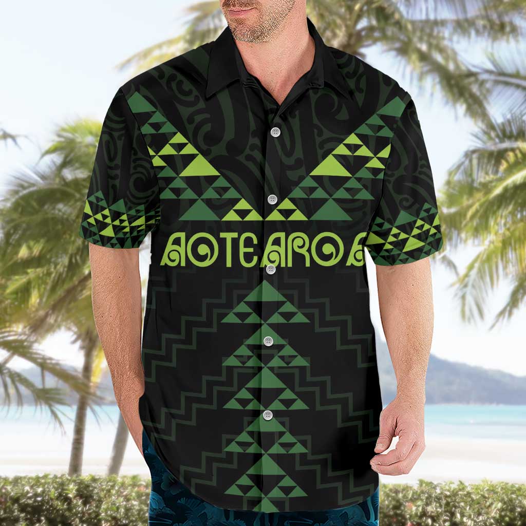 Custom New Zealand Maori Koru Koiri Motif Hawaiian Shirt
