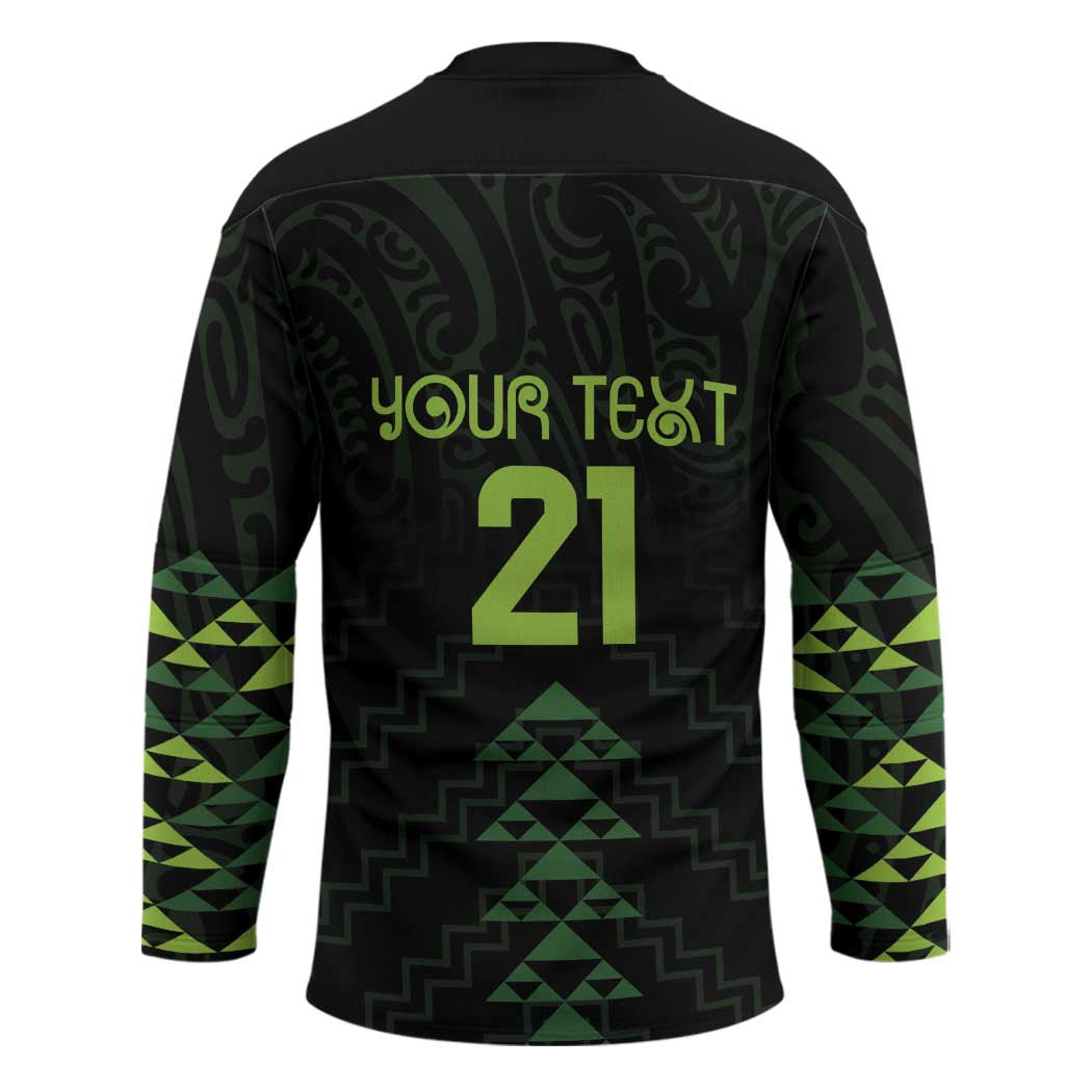 Custom New Zealand Maori Koru Koiri Motif Hockey Jersey - Polynesian Pride