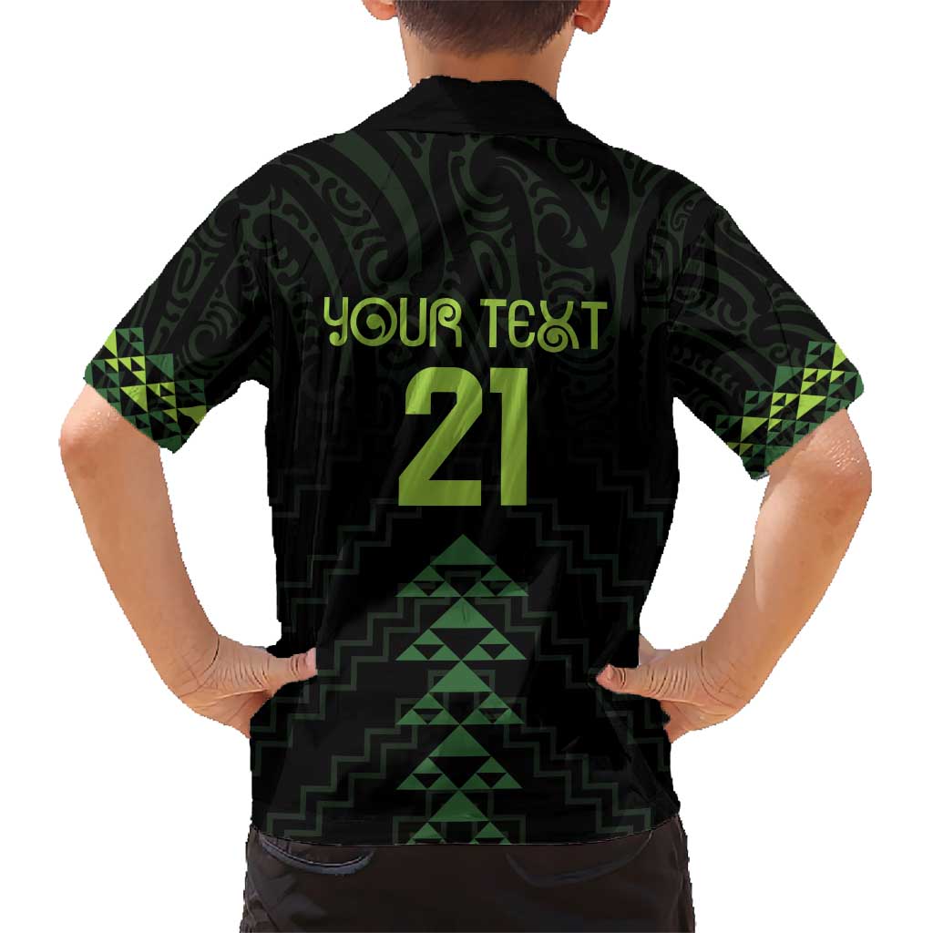 Custom New Zealand Maori Koru Koiri Motif Kid Hawaiian Shirt