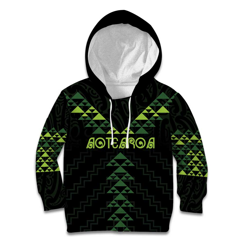 Custom New Zealand Maori Koru Koiri Motif Kid Hoodie