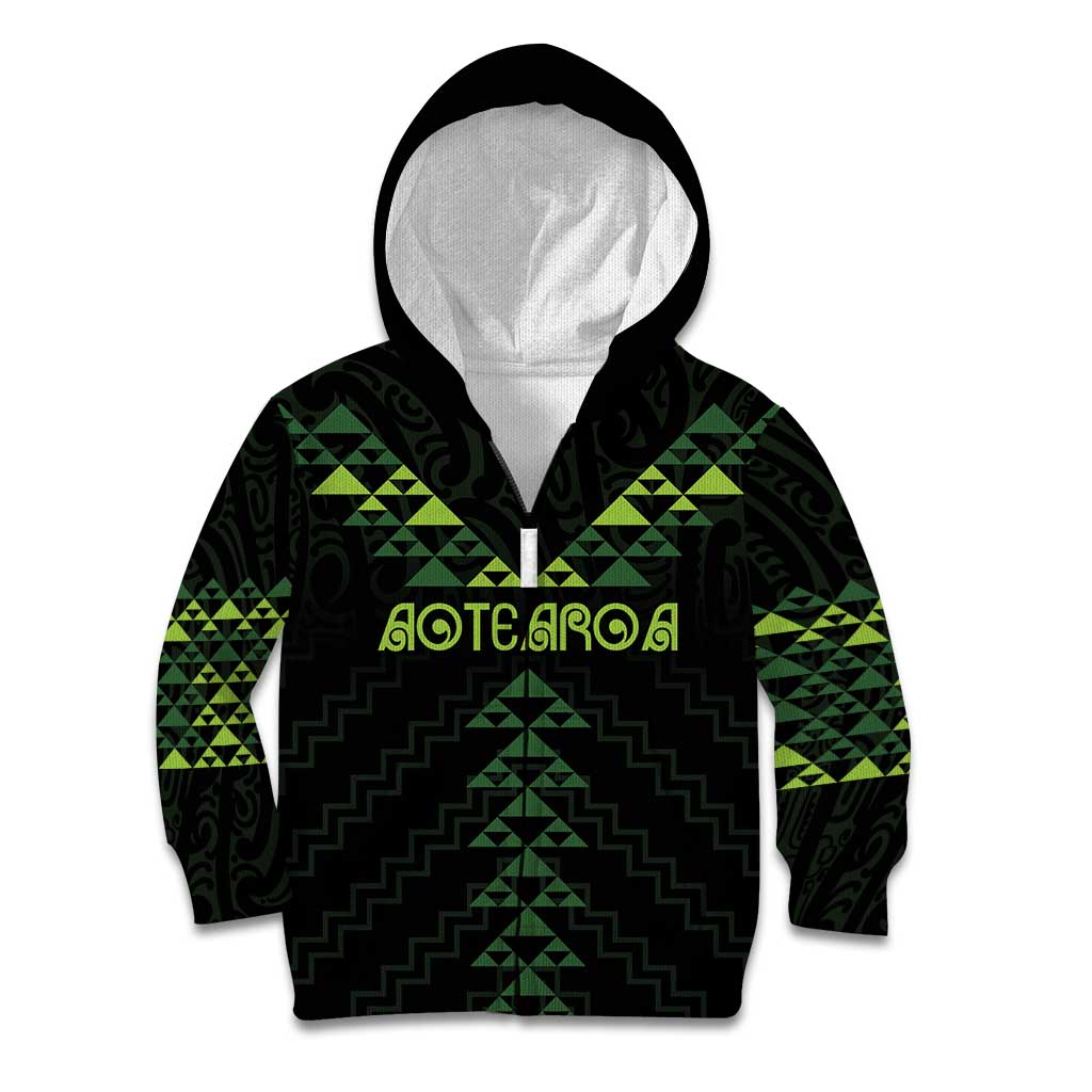 Custom New Zealand Maori Koru Koiri Motif Kid Hoodie