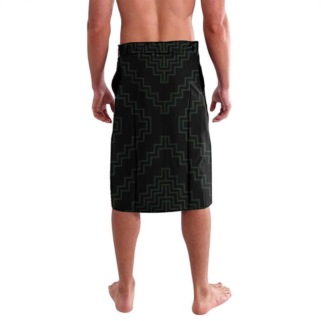 Custom New Zealand Maori Koru Koiri Motif Lavalava