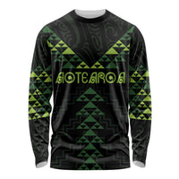 Custom New Zealand Maori Koru Koiri Motif Long Sleeve Shirt