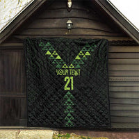 Custom New Zealand Maori Koru Koiri Motif Quilt