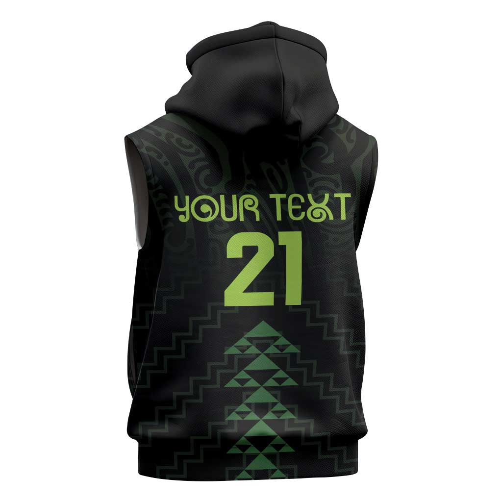 Custom New Zealand Maori Koru Koiri Motif Sleeveless Zip Hoodie LT9 - Polynesian Pride