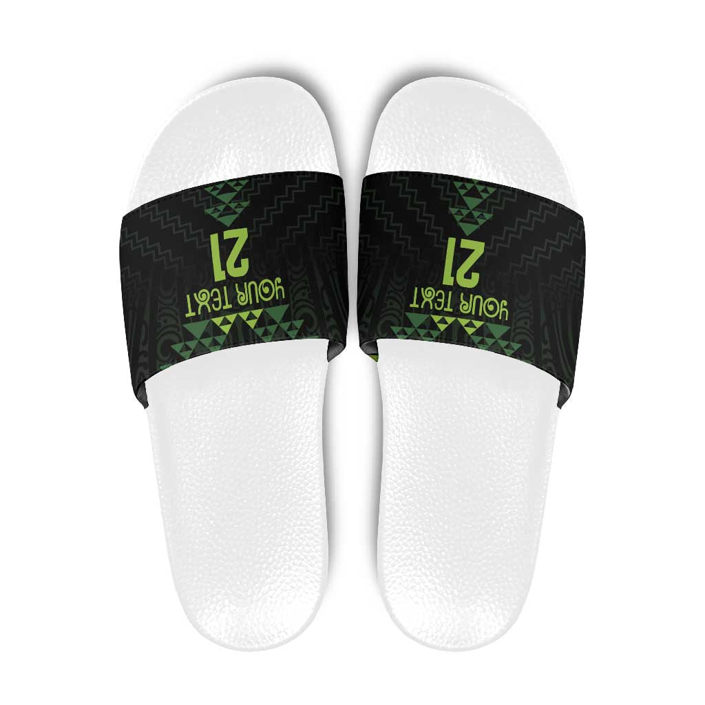 Custom New Zealand Maori Koru Koiri Motif Slide Sandals - Polynesian Pride