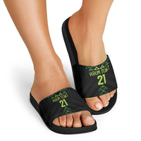 Custom New Zealand Maori Koru Koiri Motif Slide Sandals - Polynesian Pride
