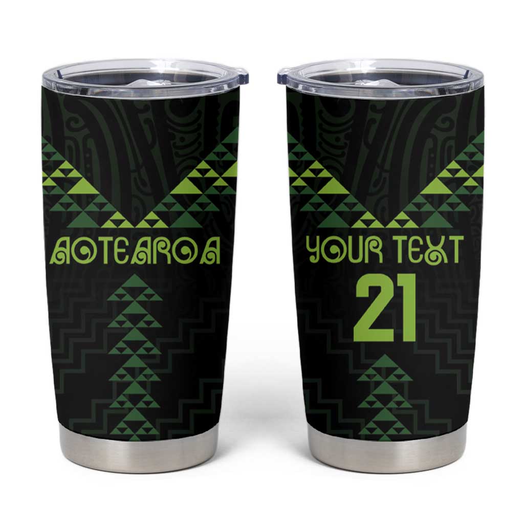 Custom New Zealand Maori Koru Koiri Motif Tumbler Cup