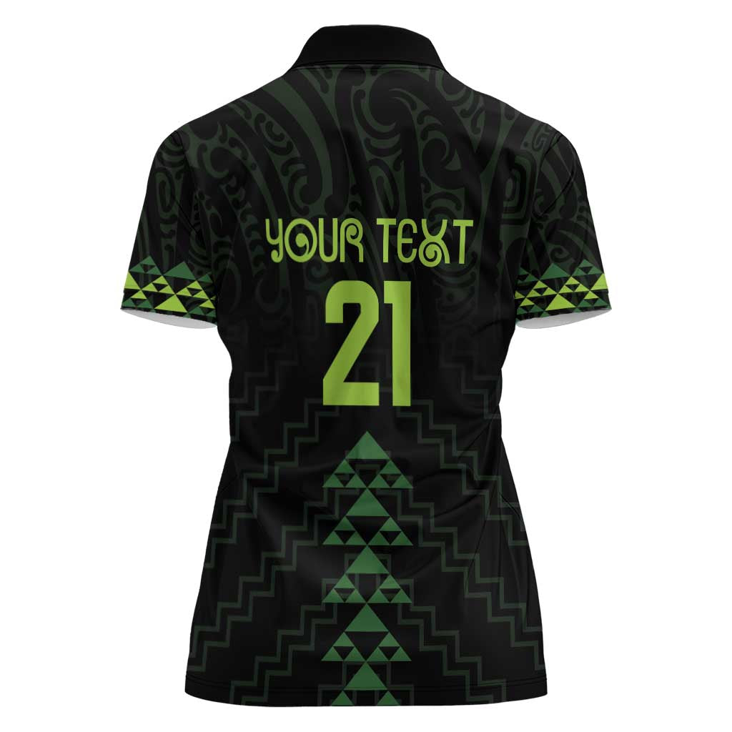 Custom New Zealand Maori Koru Koiri Motif Women Polo Shirt LT9 - Polynesian Pride