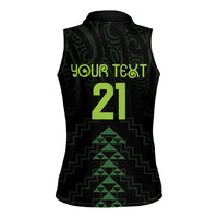 Custom New Zealand Maori Koru Koiri Motif Women Sleeveless Polo Shirt LT9 - Polynesian Pride
