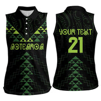 Custom New Zealand Maori Koru Koiri Motif Women Sleeveless Polo Shirt LT9 - Polynesian Pride