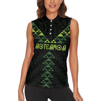 Custom New Zealand Maori Koru Koiri Motif Women Sleeveless Polo Shirt LT9 - Polynesian Pride