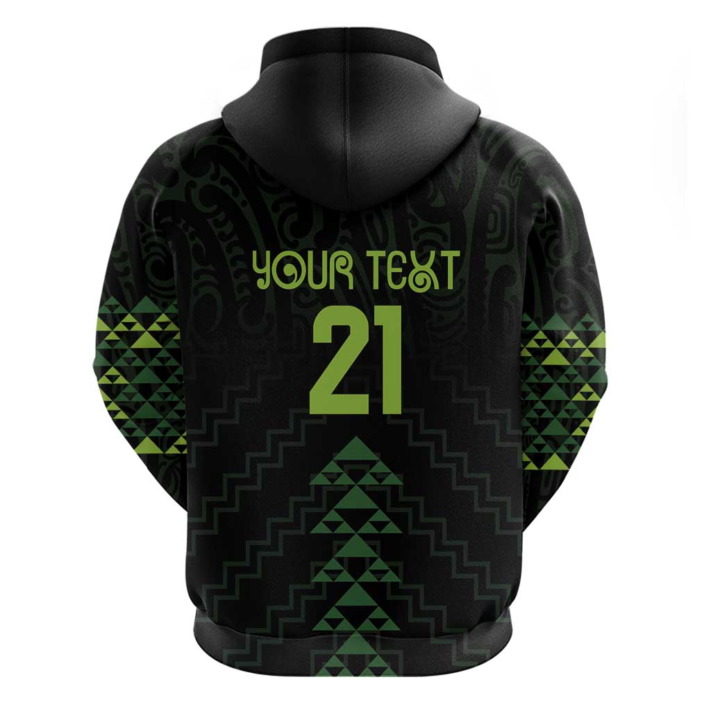 Custom New Zealand Maori Koru Koiri Motif Zip Hoodie
