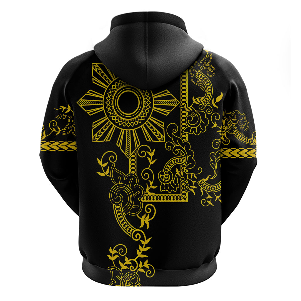 Filipino Sun Tribal Tattoo Hoodie Philippines Inspired Barong Simple Gold LT9 - Polynesian Pride