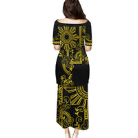 Filipino Sun Tribal Tattoo Puletasi Philippines Inspired Barong Simple Gold