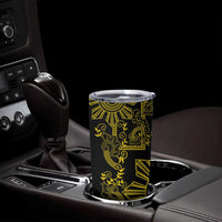 Filipino Sun Tribal Tattoo Tumbler Cup Philippines Inspired Barong Simple Gold LT9 - Polynesian Pride