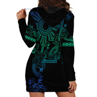 Filipino Sun Tribal Tattoo Hoodie Dress Philippines Inspired Barong Blue Art LT9 - Polynesian Pride