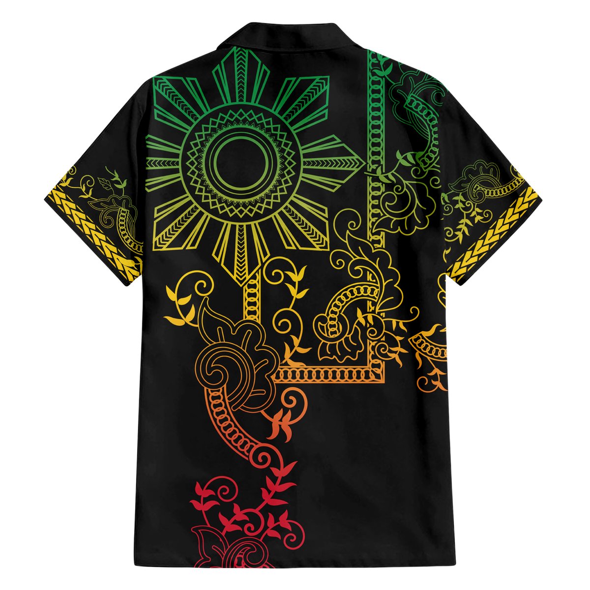 Filipino Sun Tribal Tattoo Hawaiian Shirt Philippines Inspired Barong Reggae Art LT9 - Polynesian Pride