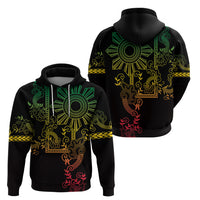Filipino Sun Tribal Tattoo Hoodie Philippines Inspired Barong Reggae Art LT9 - Polynesian Pride