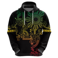 Filipino Sun Tribal Tattoo Hoodie Philippines Inspired Barong Reggae Art LT9 - Polynesian Pride