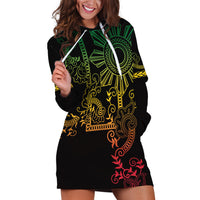 Filipino Sun Tribal Tattoo Hoodie Dress Philippines Inspired Barong Reggae Art LT9 Reggae - Polynesian Pride
