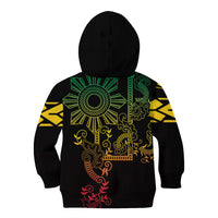 Filipino Sun Tribal Tattoo Kid Hoodie Philippines Inspired Barong Reggae Art LT9 - Polynesian Pride